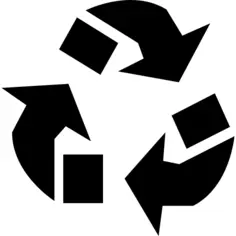 Triangular arrows ecological symbol