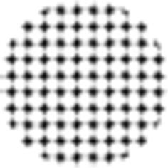 Circle with rhombs pattern