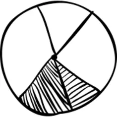 Circular divided graphic sketch