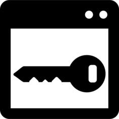 Blank window with key