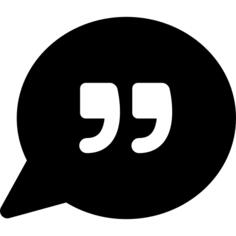 Speech bubble with quotation marks