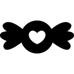 Candy shape with a heart