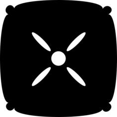 Livingroom cushion of square shape