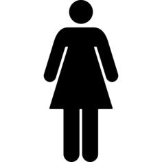 Woman standing silhouette black shape