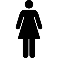 Woman standing silhouette black shape