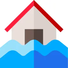 Flooded house