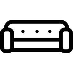 Sofa of three places outline
