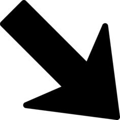 Arrow pointing right down