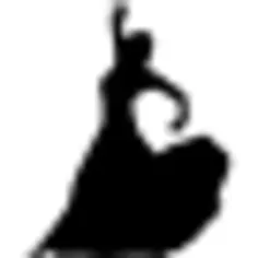 Female flamenco dancer silhouette