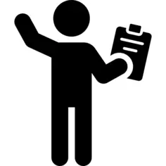 Worker with Notepad