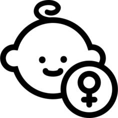 Female baby face