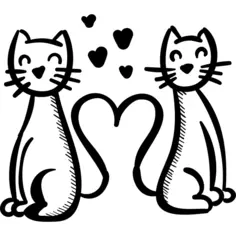 Cats in love