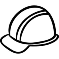 Cap outline hand drawn construction tool