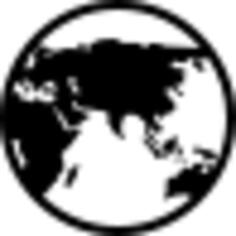 Earth globe with continents silhouettes