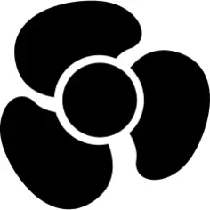 Fan black silhouette