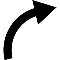 Up right arrow