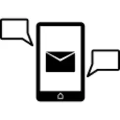 Mobile phone text data symbol