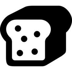 Bread piece with seeds