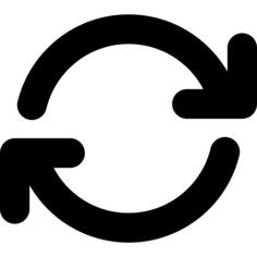 Refresh arrows circle with clockwise rotation