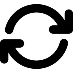 Refresh arrows circle with clockwise rotation