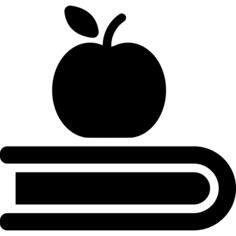 Book and apple