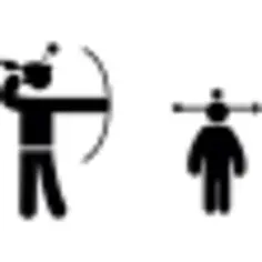 Person practicing archery