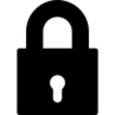 Lock square locked filled padlock