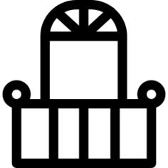 Balcony and door