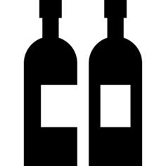 Two wine bottles