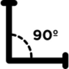 Right angle of 90 degrees