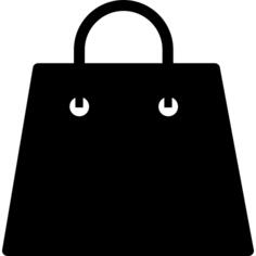 Shopping bag black silhouette