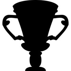 Soccer cup trophy black shape