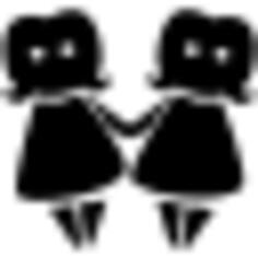 Gemini female twins couple symbol