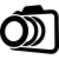 Photo camera outline in perspective variant