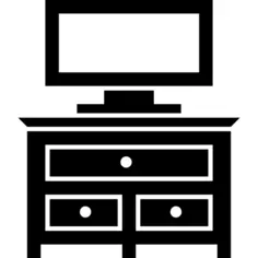 Bedroom drawer furniture with tv monitor