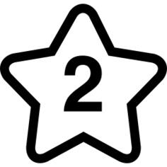 Star with number two