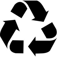 Recycle symbol of three arrows