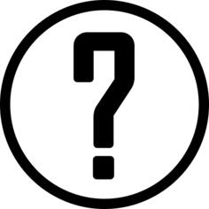 Question mark in a circle