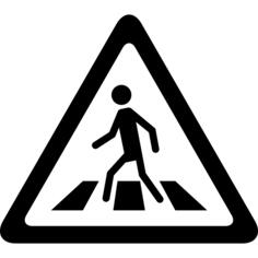 Crosswalk signal of triangular shape