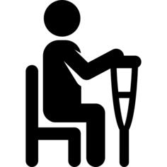 sitting down