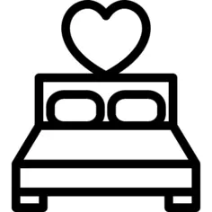 Double Bed with Heart
