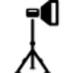 Illumination lamp on a tripod of photography equipment