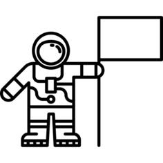 Astronaut and Flag