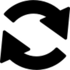 Arrows circle of two rotating in clockwise direction