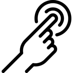 Hand Touching Button