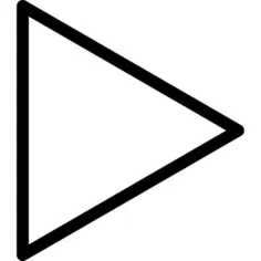 Play of right arrow triangle outline