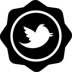 Twitter logo on badge