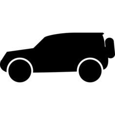 Van, wagon or waggon, side view silhouette