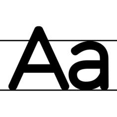 Upper and lower case A letter