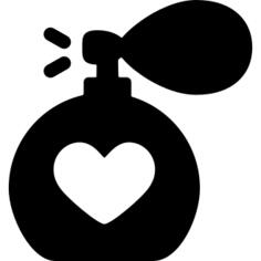 Perfume bottle with heart